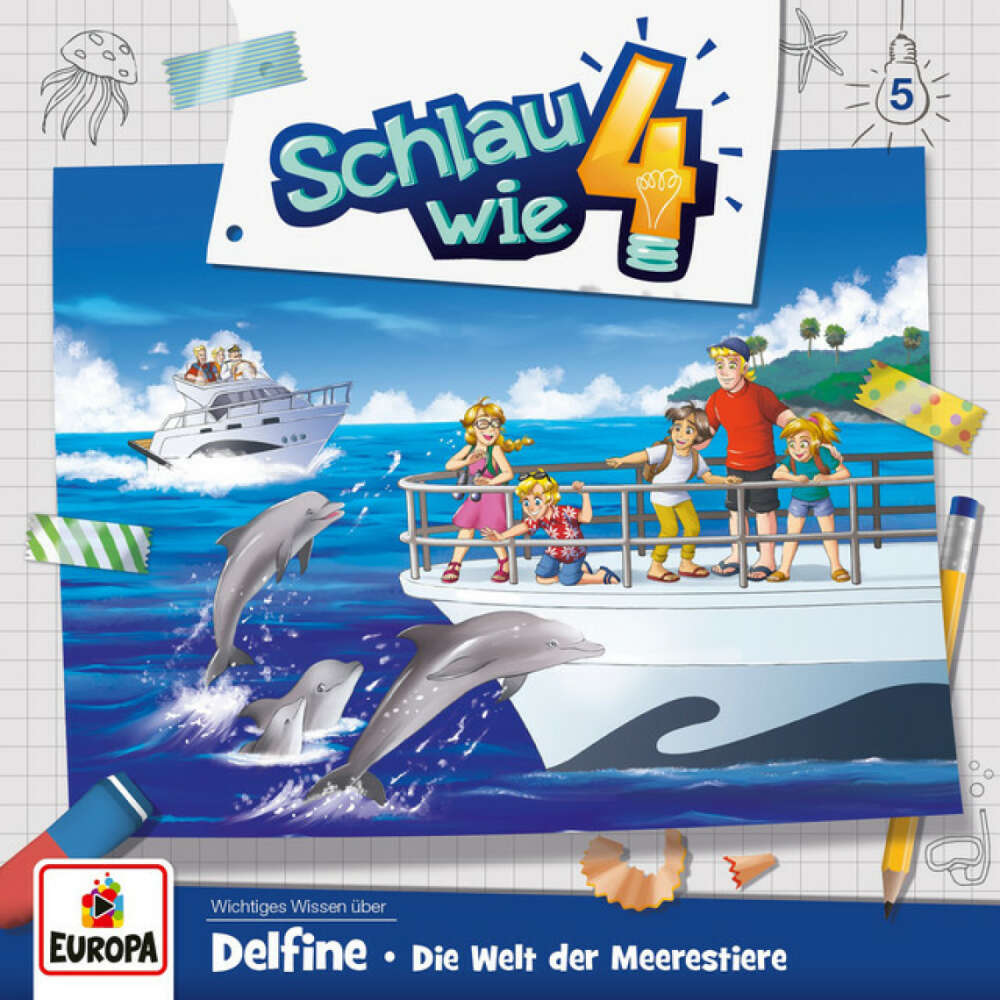 Cover von Schlau wie Vier - 005/Delfine: Die Welt der Meerestiere