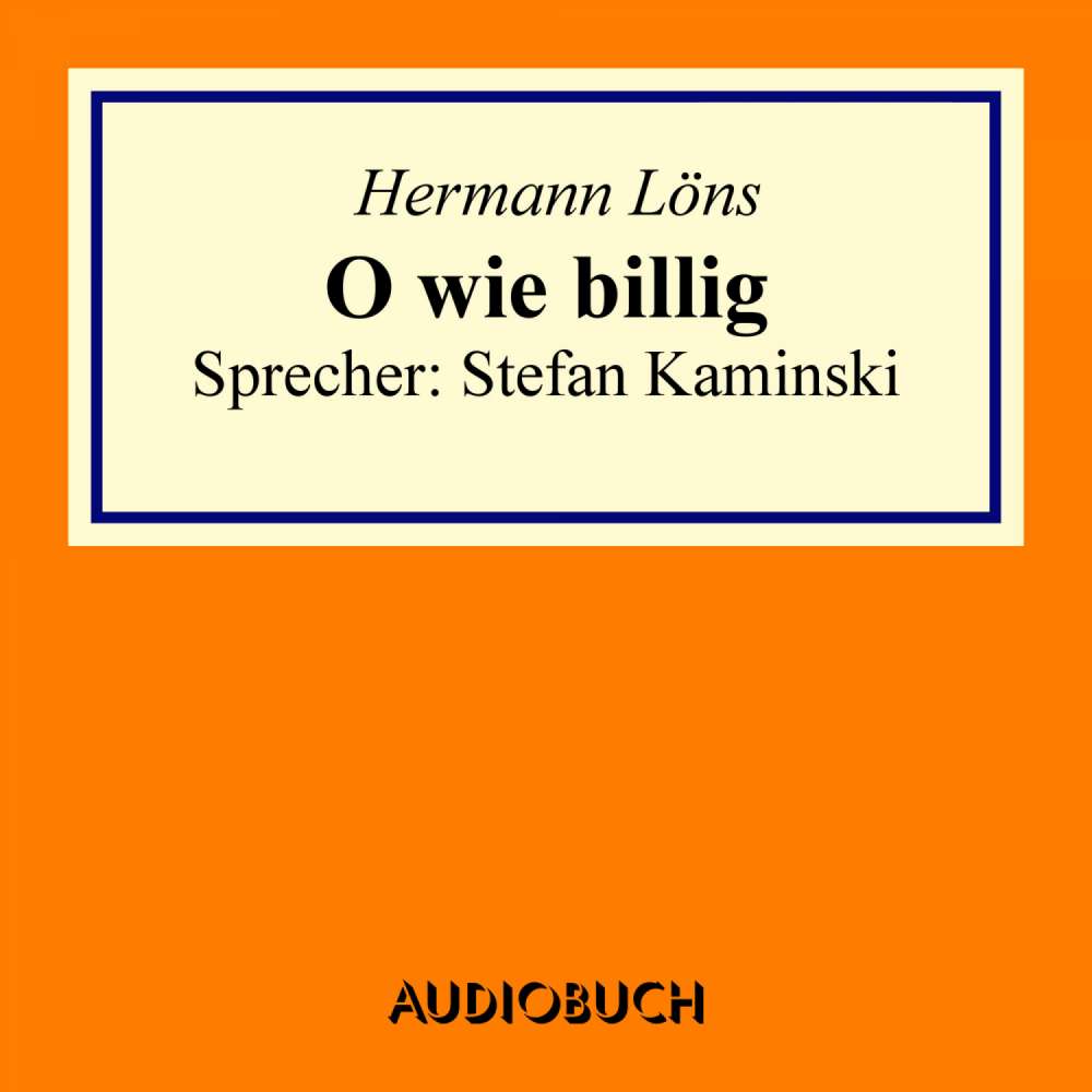 Cover von Hermann Löns - O wie billig