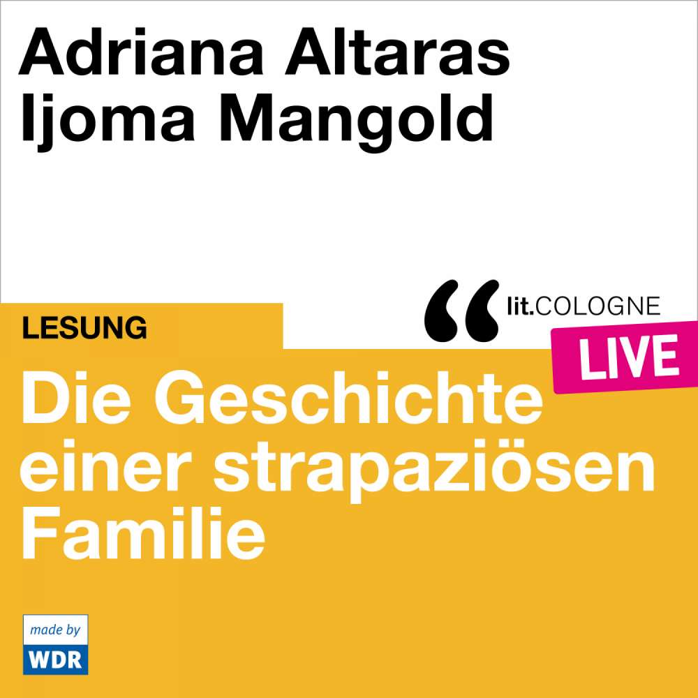 Cover von Adriana Altaras - Die Geschichte einer strapaziösen Familie - lit.COLOGNE live