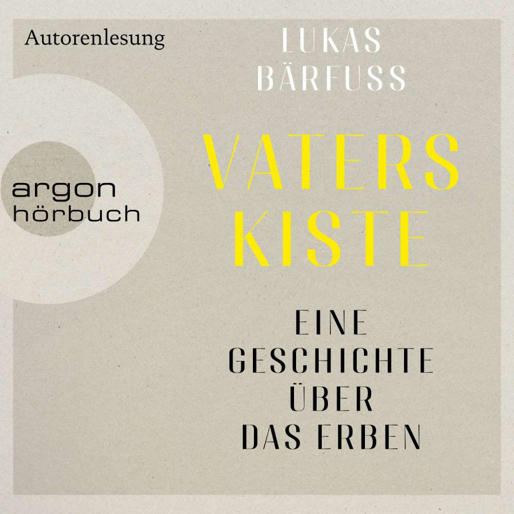 Cover von Lukas Bärfuss - Vaters Kiste - Eine Geschichte über das Erben