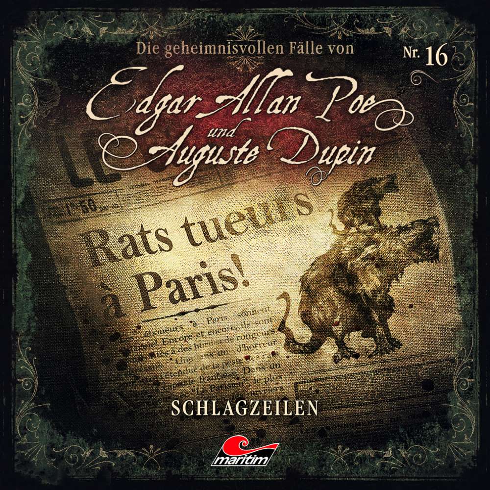 Cover von Edgar Allan Poe & Auguste Dupin - Folge 16 - Schlagzeilen