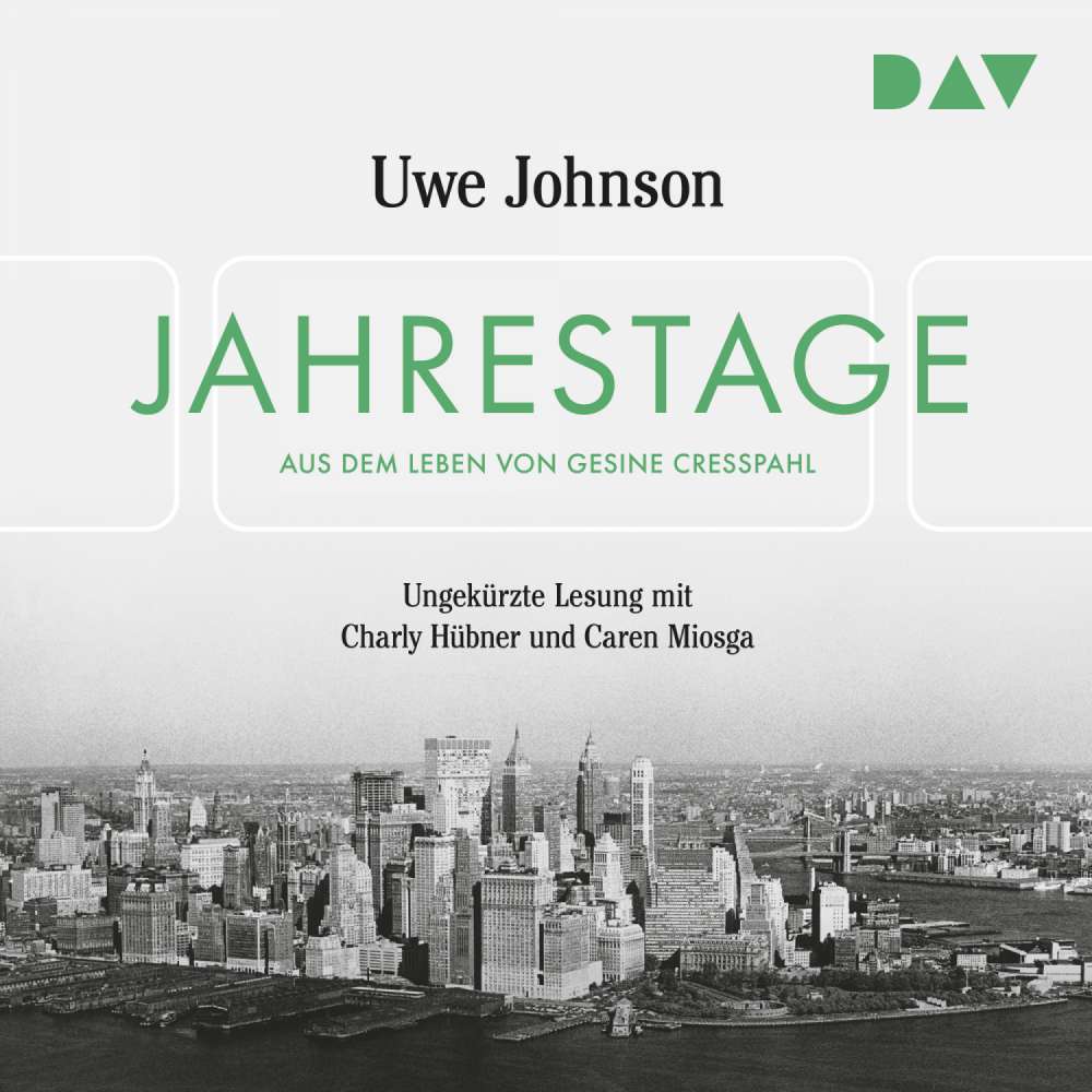 Cover von Uwe Johnson - Jahrestage. Aus dem Leben von Gesine Cresspahl