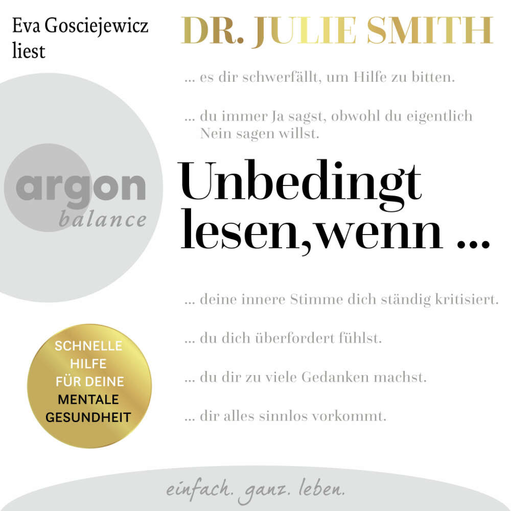 Cover von Dr. Julie Smith - Unbedingt lesen, wenn ... - Schnelle Hilfe für deine mentale Gesundheit