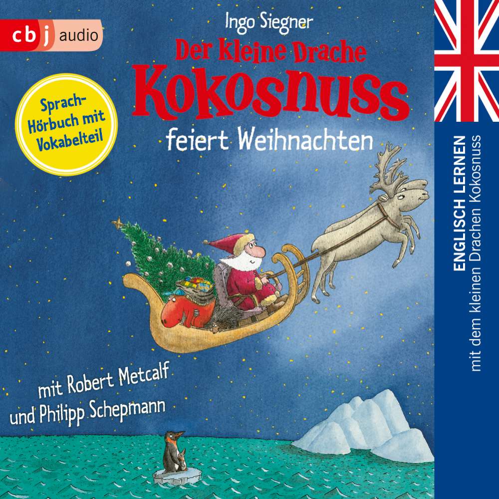Cover von Ingo Siegner - Die Englisch Lernreihe mit dem Kleinen Drache Kokosnuss 4 - Der kleine Drache Kokosnuss feiert Weihnachten