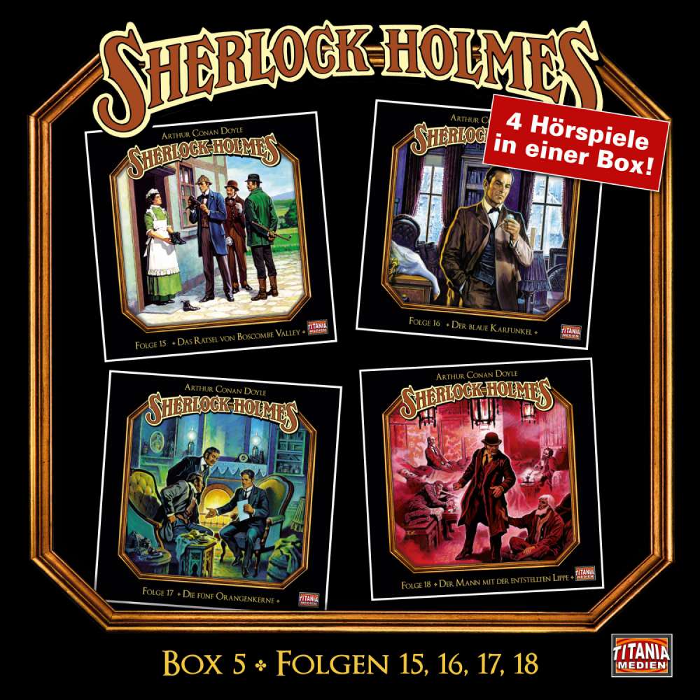 Cover von Sherlock Holmes -  Die geheimen Fälle des Meisterdetektivs - Box 5 - Folgen 15, 16, 17, 18