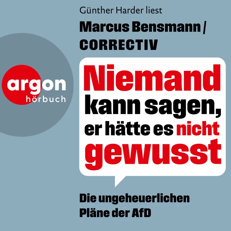 Cover von CORRECTIV - Niemand kann sagen, er hätte es nicht gewusst - Die ungeheuerlichen Pläne der AfD